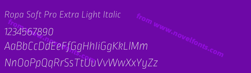 Ropa Soft Pro Extra Light ItalicPreview Ropa Soft Pro Extra Light ItalicPreview