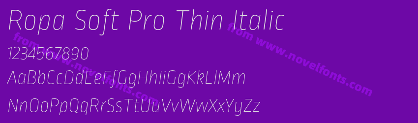 Ropa Soft Pro Thin ItalicPreview Ropa Soft Pro Thin ItalicPreview