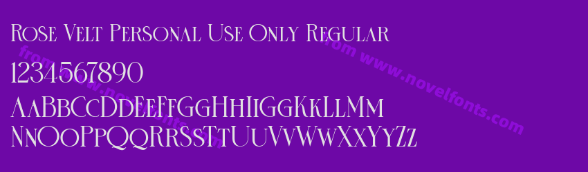 Rose Velt Personal Use Only RegularPreview Rose Velt Personal Use Only RegularPreview