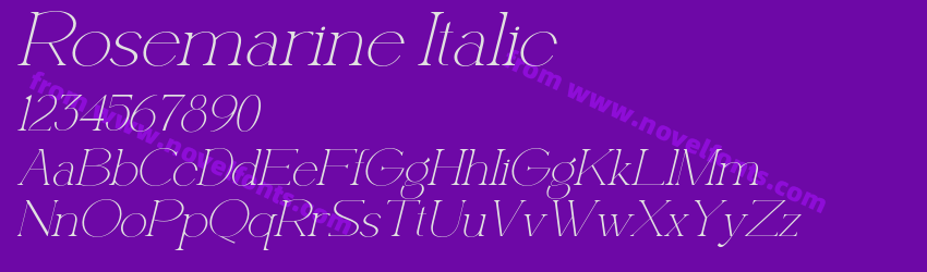 Rosemarine ItalicPreview Rosemarine ItalicPreview