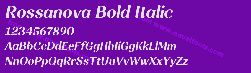 Rossanova Bold ItalicPreview Rossanova Bold ItalicPreview