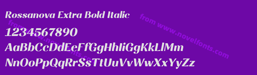 Rossanova Extra Bold ItalicPreview Rossanova Extra Bold ItalicPreview