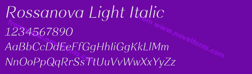 Rossanova Light ItalicPreview Rossanova Light ItalicPreview