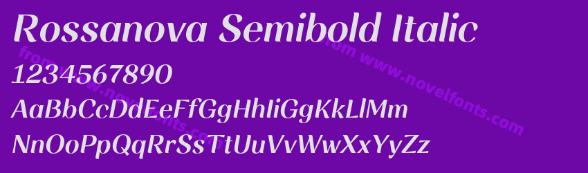 Rossanova Semibold ItalicPreview Rossanova Semibold ItalicPreview