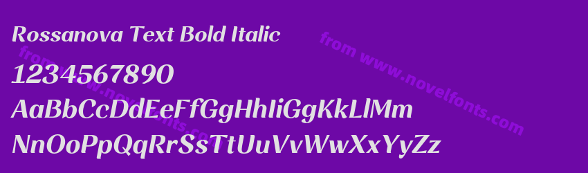 Rossanova Text Bold ItalicPreview Rossanova Text Bold ItalicPreview