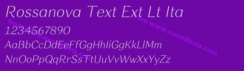 Rossanova Text Ext Lt ItaPreview Rossanova Text Ext Lt ItaPreview