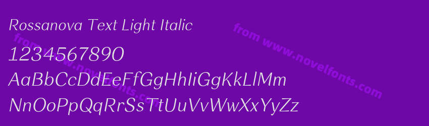 Rossanova Text Light ItalicPreview Rossanova Text Light ItalicPreview