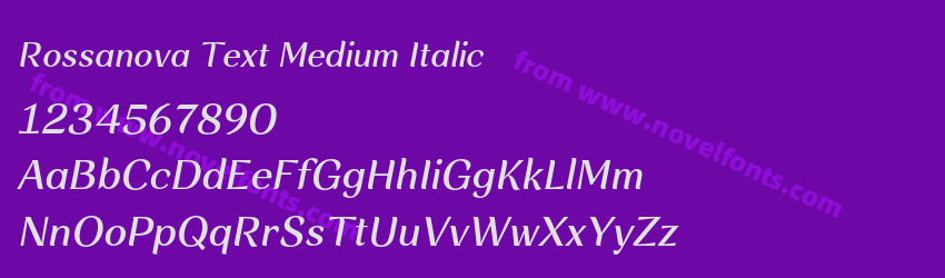 Rossanova Text Medium ItalicPreview Rossanova Text Medium ItalicPreview