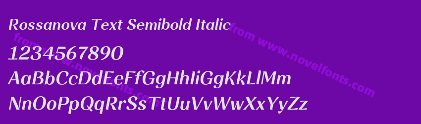 Rossanova Text Semibold ItalicPreview Rossanova Text Semibold ItalicPreview