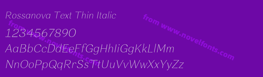 Rossanova Text Thin ItalicPreview Rossanova Text Thin ItalicPreview