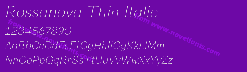 Rossanova Thin ItalicPreview Rossanova Thin ItalicPreview