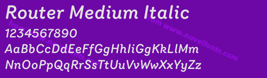 Router Medium ItalicPreview