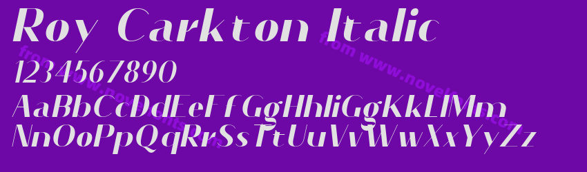 Roy Carkton ItalicPreview Roy Carkton ItalicPreview