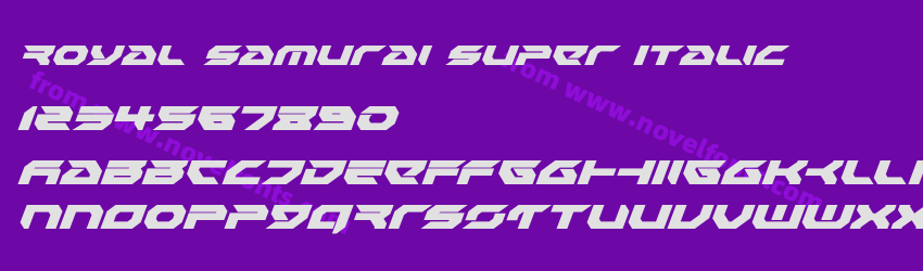 Royal Samurai Super ItalicPreview Royal Samurai Super ItalicPreview