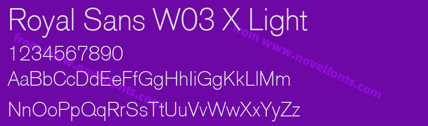 Royal Sans W03 X LightPreview Royal Sans W03 X LightPreview