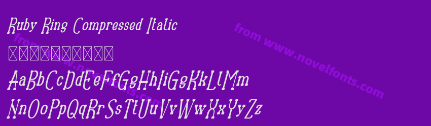 Ruby Ring Compressed ItalicPreview Ruby Ring Compressed ItalicPreview