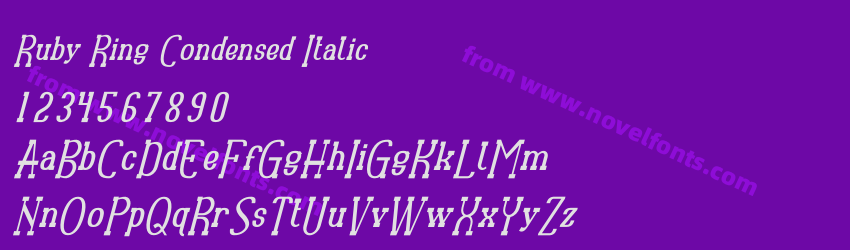 Ruby Ring Condensed ItalicPreview Ruby Ring Condensed ItalicPreview