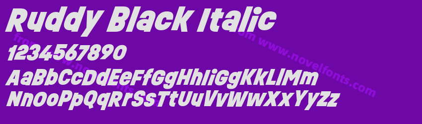 Ruddy Black ItalicPreview Ruddy Black ItalicPreview