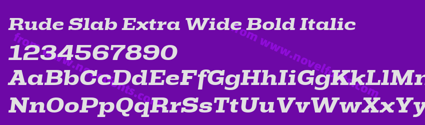 Rude Slab Extra Wide Bold ItalicPreview Rude Slab Extra Wide Bold ItalicPreview