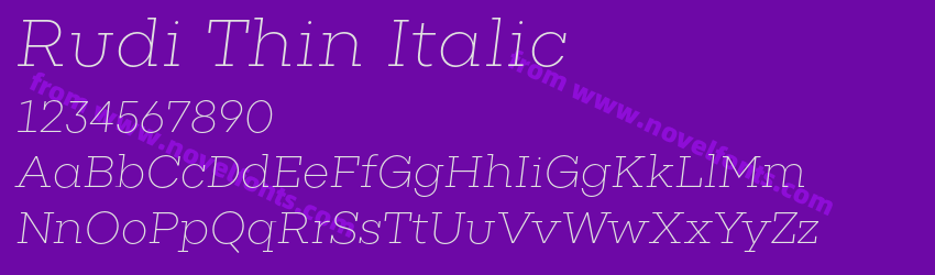 Rudi Thin ItalicPreview Rudi Thin ItalicPreview