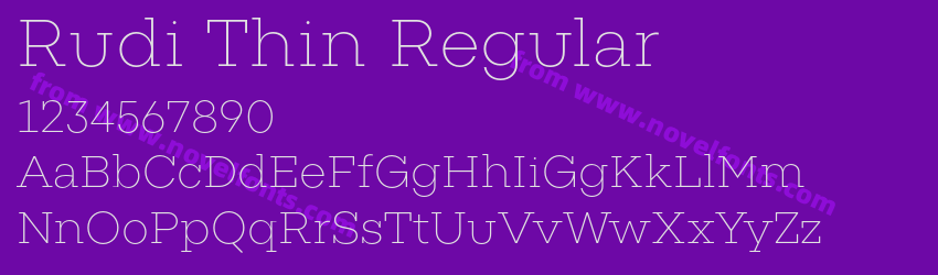 Rudi Thin RegularPreview Rudi Thin RegularPreview