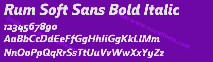 Rum Soft Sans Bold ItalicPreview Rum Soft Sans Bold ItalicPreview