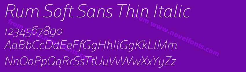 Rum Soft Sans Thin ItalicPreview Rum Soft Sans Thin ItalicPreview