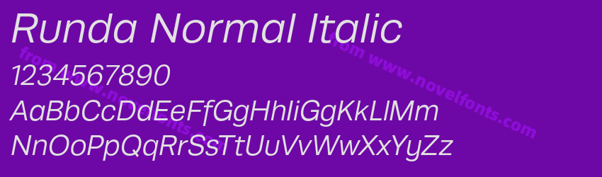 Runda Normal ItalicPreview Runda Normal ItalicPreview