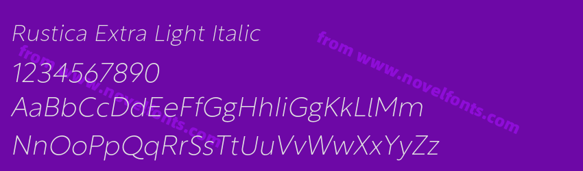 Rustica Extra Light ItalicPreview Rustica Extra Light ItalicPreview