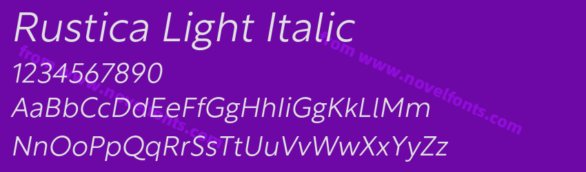 Rustica Light ItalicPreview Rustica Light ItalicPreview