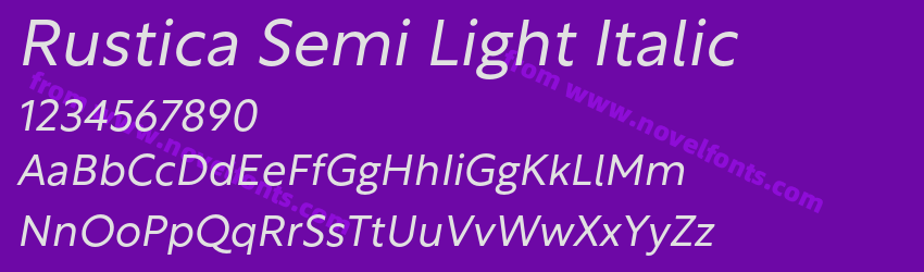 Rustica Semi Light ItalicPreview Rustica Semi Light ItalicPreview