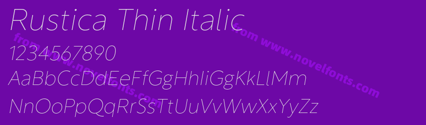 Rustica Thin ItalicPreview Rustica Thin ItalicPreview