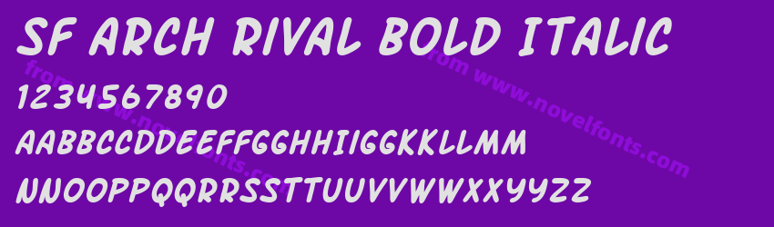 SF Arch Rival Bold ItalicPreview SF Arch Rival Bold ItalicPreview