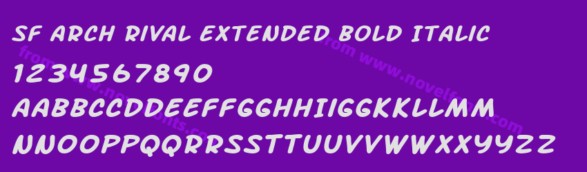 SF Arch Rival Extended Bold ItalicPreview SF Arch Rival Extended Bold ItalicPreview