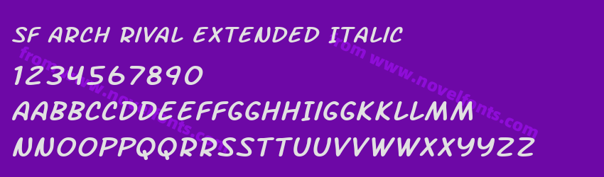 SF Arch Rival Extended ItalicPreview SF Arch Rival Extended ItalicPreview