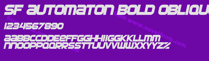SF Automaton Bold ObliquePreview SF Automaton Bold ObliquePreview