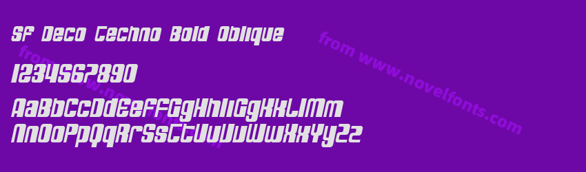 SF Deco Techno Bold ObliquePreview SF Deco Techno Bold ObliquePreview