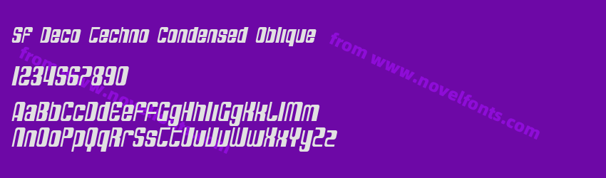 SF Deco Techno Condensed ObliquePreview SF Deco Techno Condensed ObliquePreview