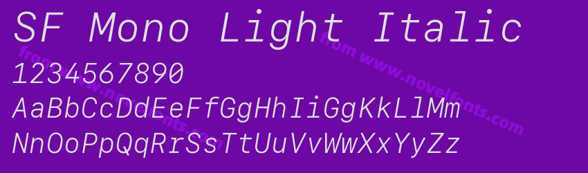 SF Mono Light ItalicPreview SF Mono Light ItalicPreview