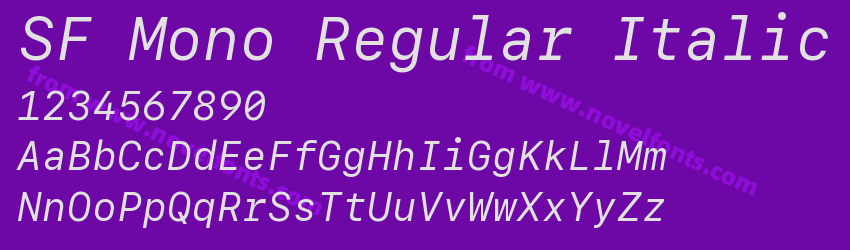SF Mono Regular ItalicPreview SF Mono Regular ItalicPreview