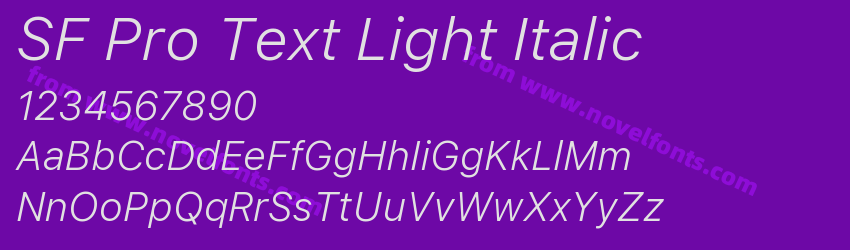 SF Pro Text Light ItalicPreview SF Pro Text Light ItalicPreview
