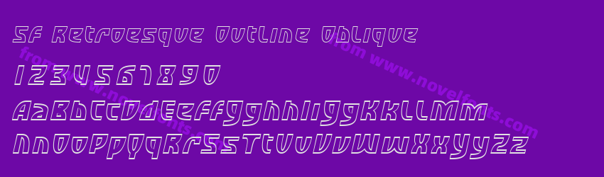 SF Retroesque Outline ObliquePreview SF Retroesque Outline ObliquePreview