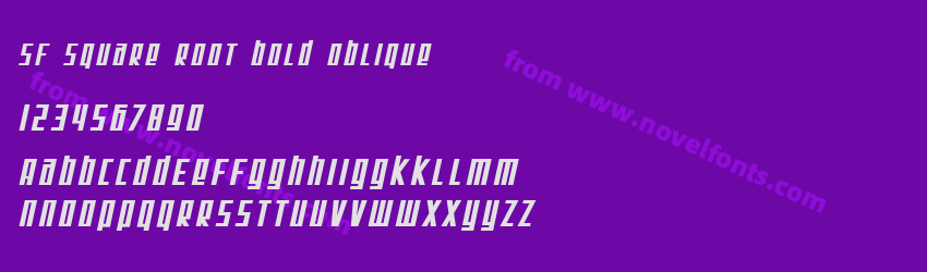 SF Square Root Bold ObliquePreview SF Square Root Bold ObliquePreview