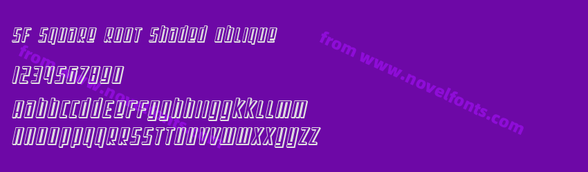 SF Square Root Shaded ObliquePreview SF Square Root Shaded ObliquePreview