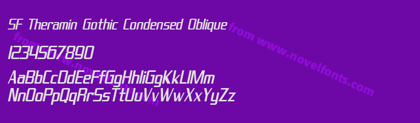 SF Theramin Gothic Condensed ObliquePreview SF Theramin Gothic Condensed ObliquePreview