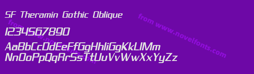 SF Theramin Gothic ObliquePreview SF Theramin Gothic ObliquePreview