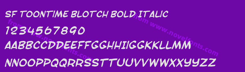 SF Toontime Blotch Bold ItalicPreview SF Toontime Blotch Bold ItalicPreview