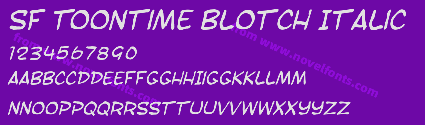 SF Toontime Blotch ItalicPreview SF Toontime Blotch ItalicPreview