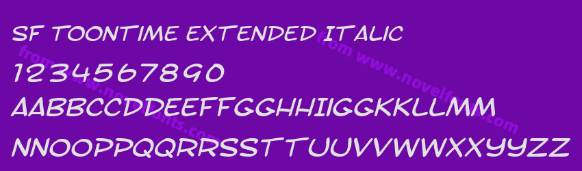 SF Toontime Extended ItalicPreview SF Toontime Extended ItalicPreview