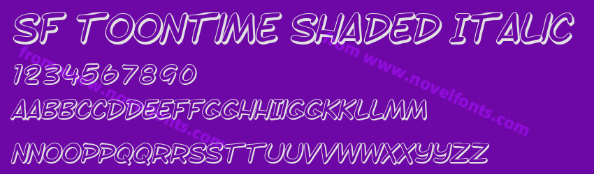 SF Toontime Shaded ItalicPreview SF Toontime Shaded ItalicPreview